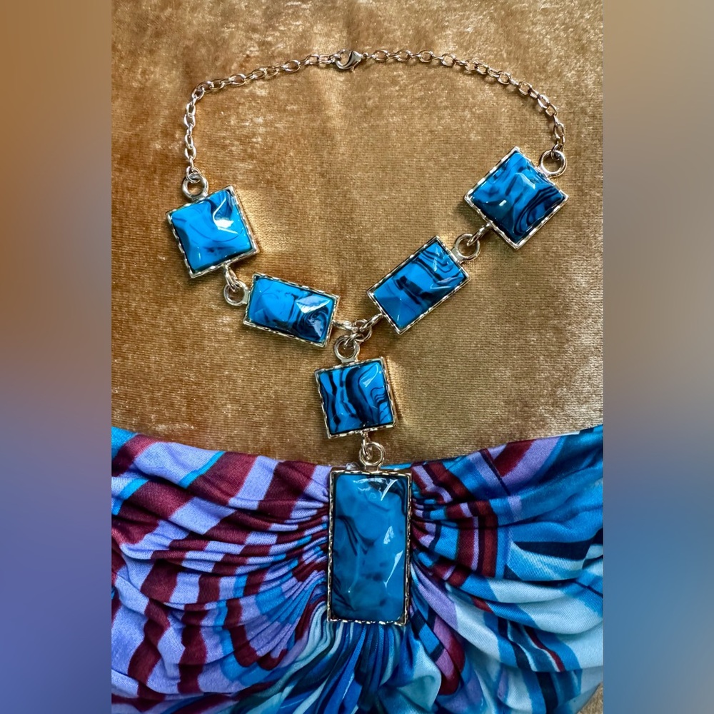 SKY Statement Necklace Swirl Print Strapless Mini Dress - Size Small - Picture 8 of 12